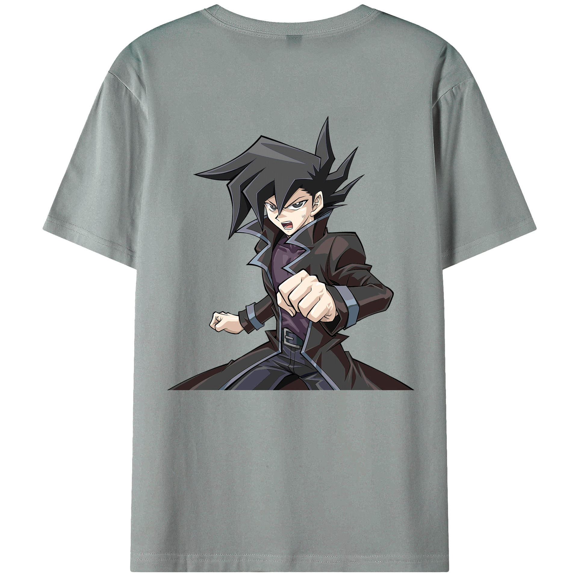 （画像用） 遊☆戯☆王 Yu-Gi-Oh! 綿100％ メンズ半袖Tシャツ（バックプリント） 通気性